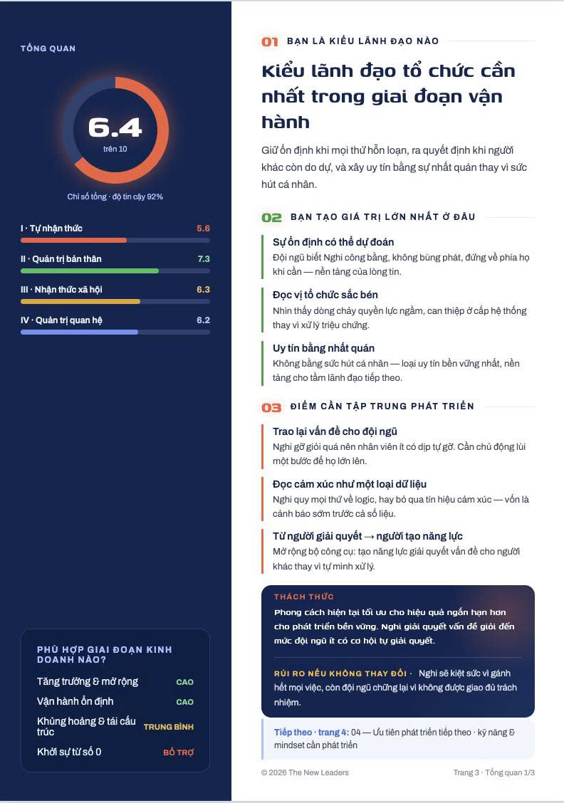 Personal Report Sample Page 3 - SELI